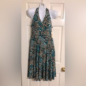 NWT Candies halter dress size XL blue, brown